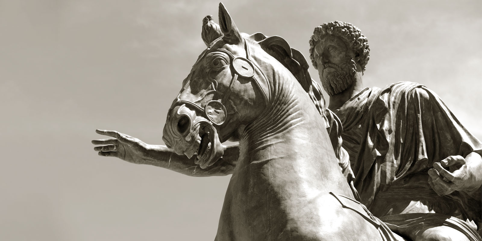 Statue of Marco Aurelio at the Capitoline Hill in Rome, Italy